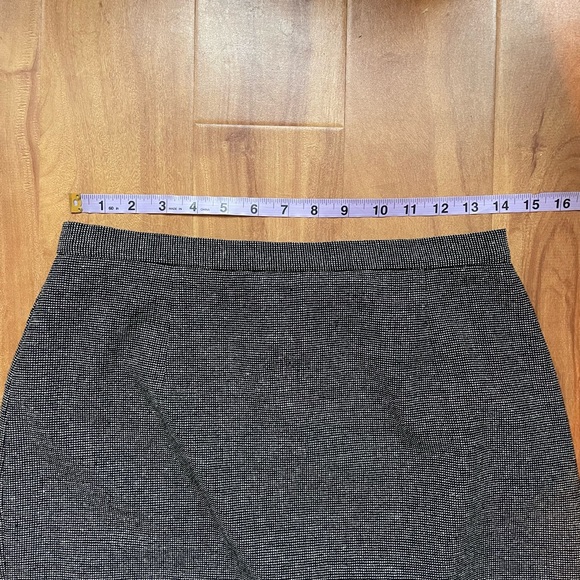 Vintage Black & Grey Wool Blend Embroidered Maxi Skirt With Fringe - Picture 6 of 11